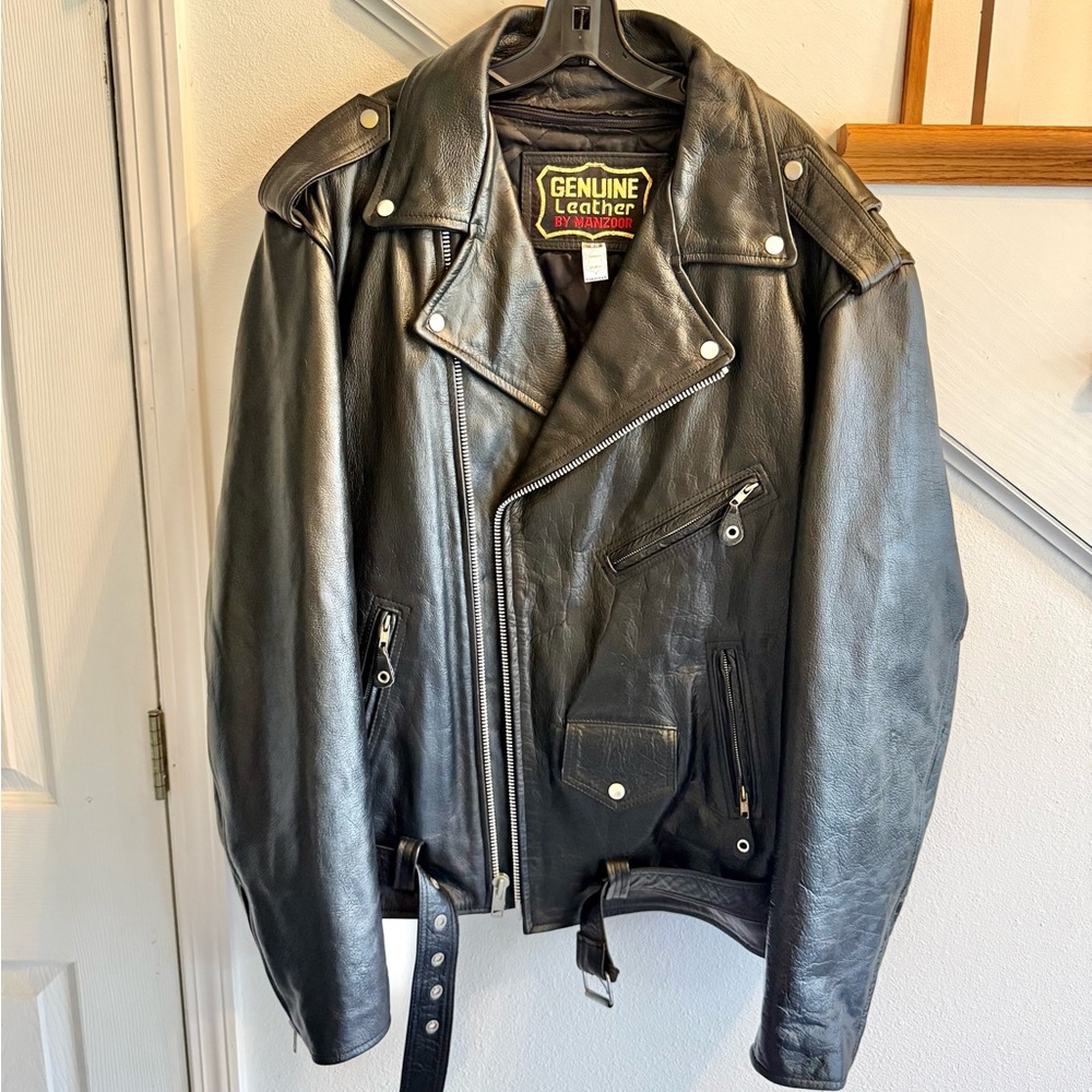 Black Men's Performance Jacket extremely heavy biker jacket. 10pds r more NWOT